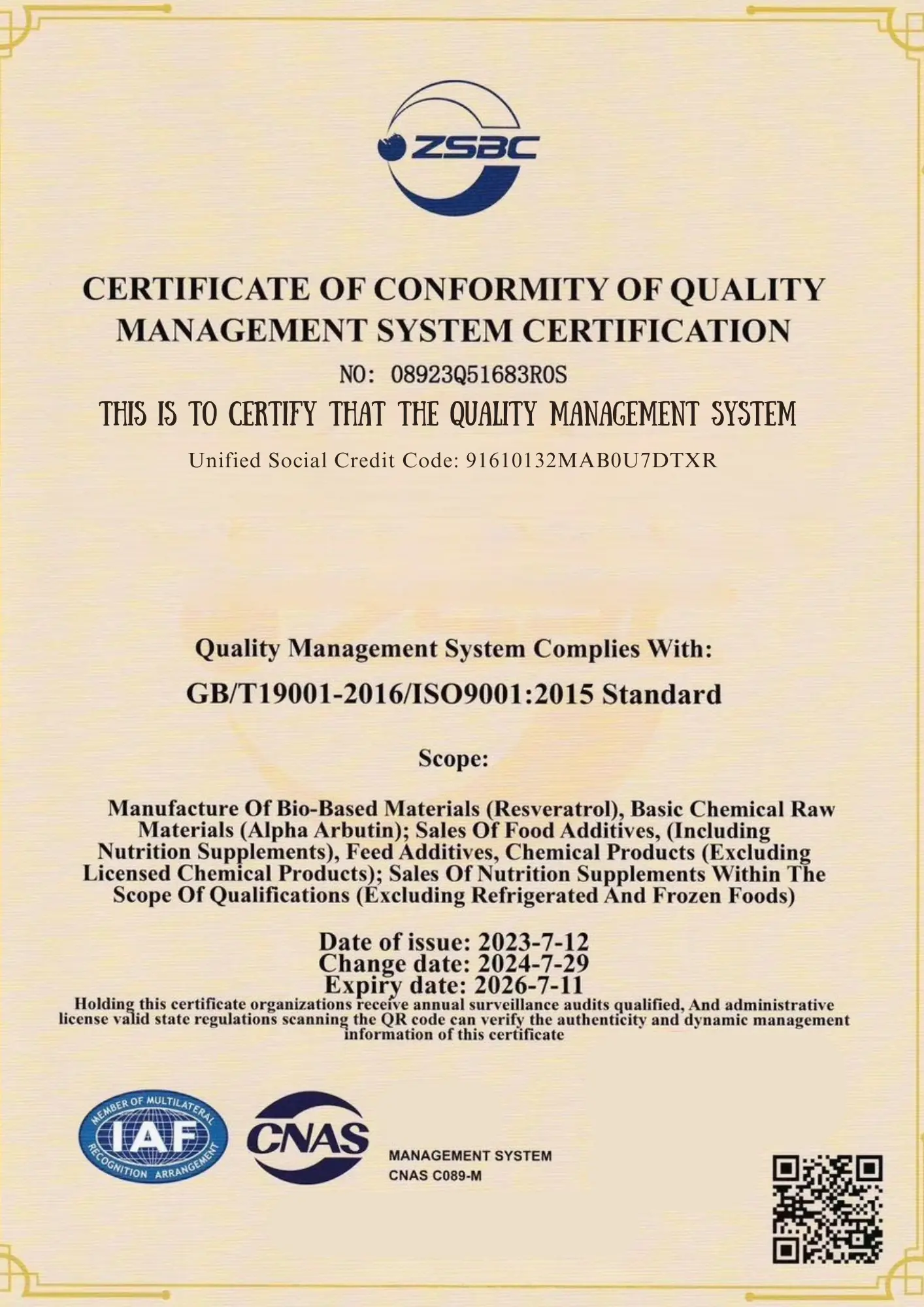 ISO 9001 Certification